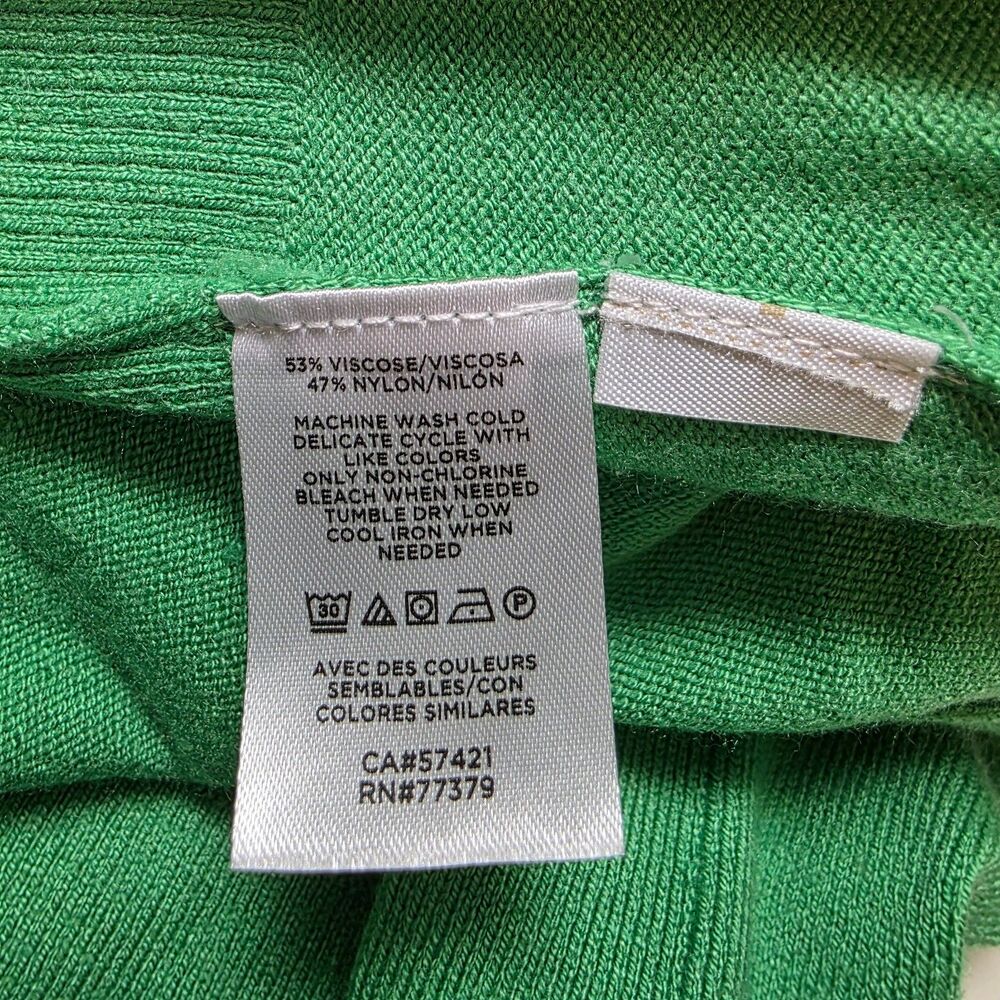 Ann Taylor Knit Duster Cardigan S Green Celtic Relaxed Stretch Office - Picture 4 of 8